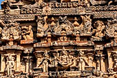 The great Chola temples of Tamil Nadu - The Brihadishwara Temple of Thanjavur. Decorations of the Subrahmanya Shrine in the northwest corner of the temple courtyard.
